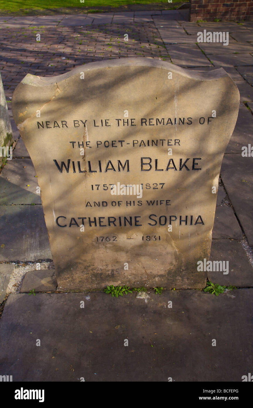 William Blake Gravestone, London, England, UK Stock Photo Alamy