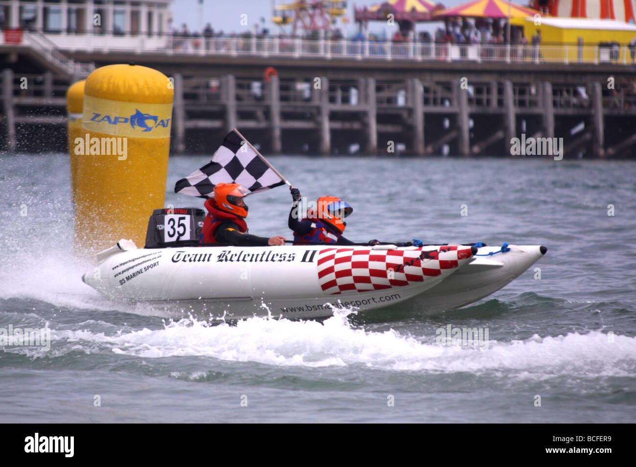 Gemini ZapCat - racing in Bournemouth Bay in July 2009 Stock Photo