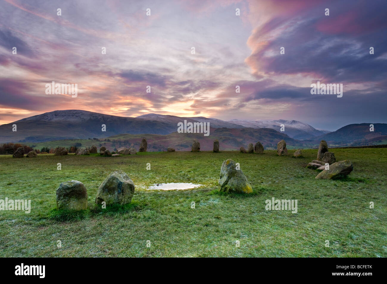 Castlerigg stone circle, Keswick, Lake District, Cumbria, England Stock Photo
