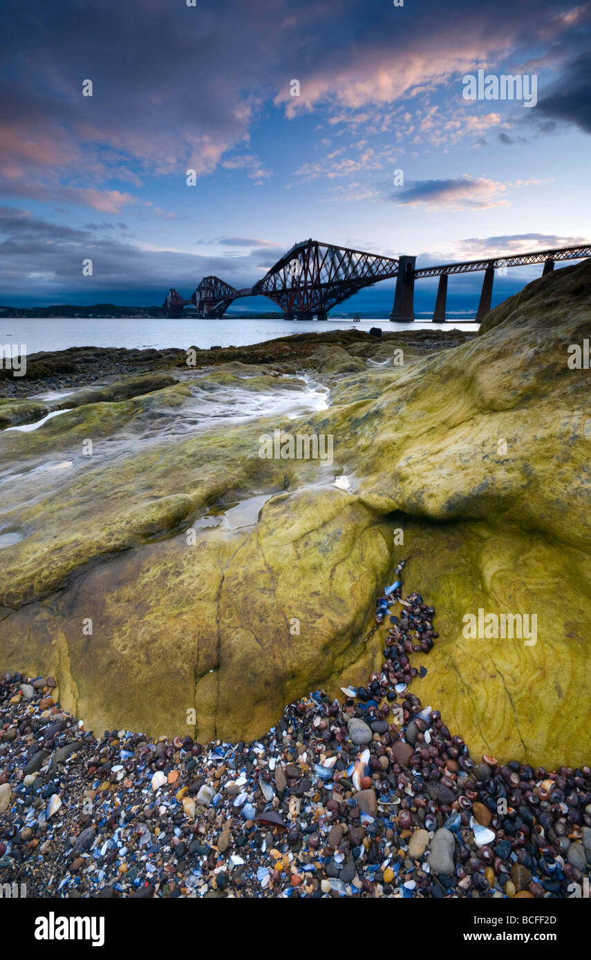 UK, Scotland, Edinburgh, Firth of Forth, The Forth Rail Bridge Stock Photo