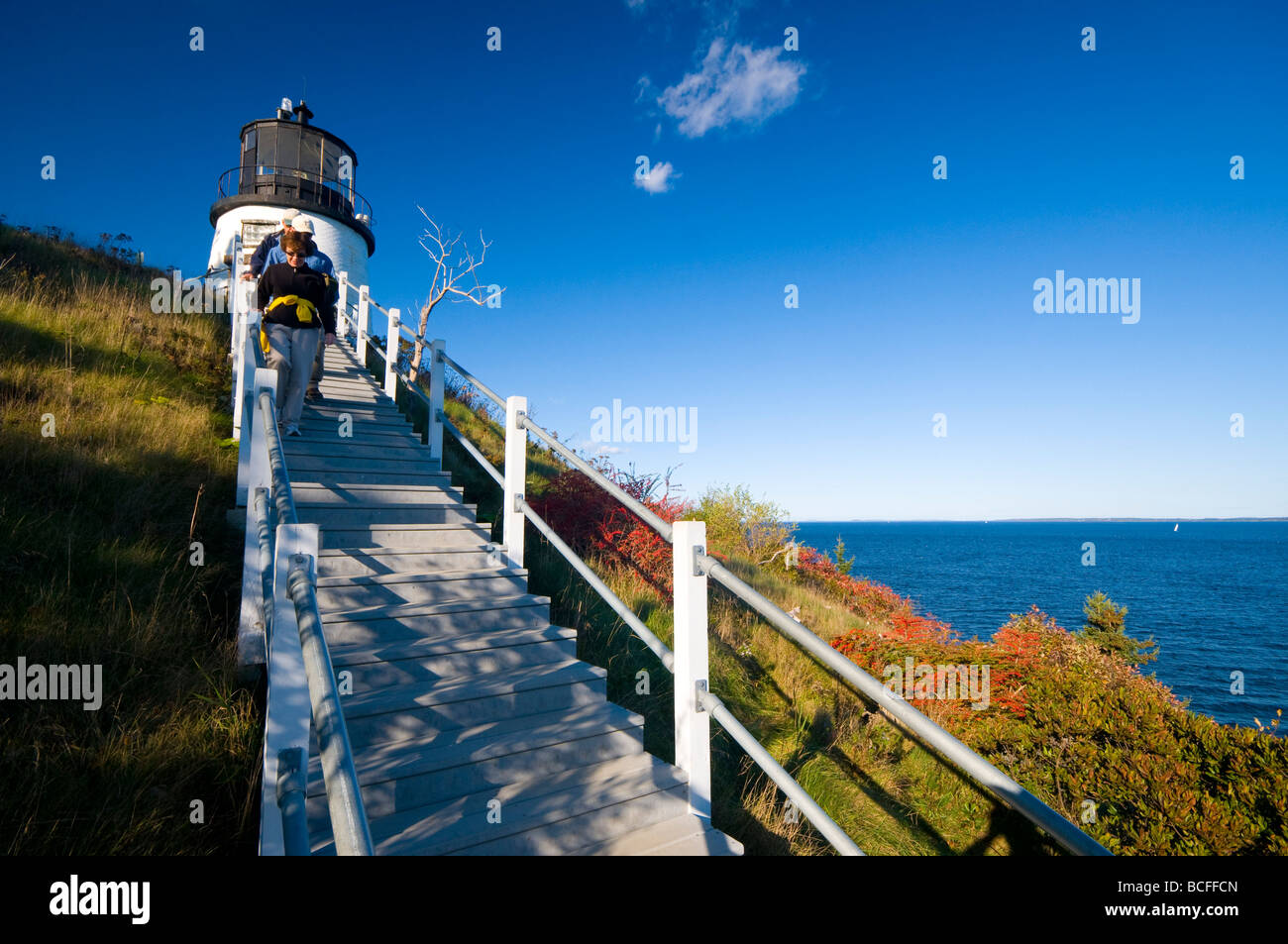 USA, Maine, Owls Head Lighthouse Stock Photo Alamy