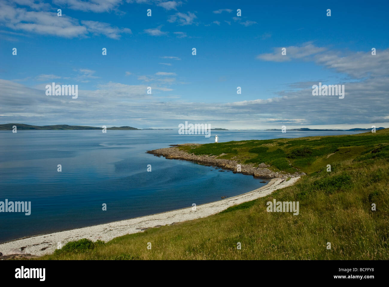 Beach on shore of Loch Broom at Rhue nr Ullapool Ross & Cromarty Highland Scotland Stock Photo