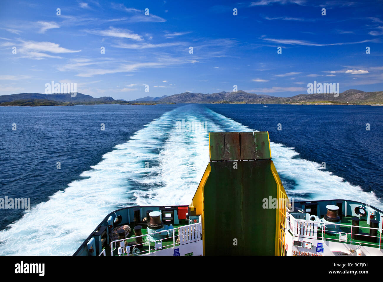 Caledonian MacBrayne ferry from Tarbert on the Isle of Harris, Outer Hebrides, western isles, Scotland, UK 2009 Stock Photo