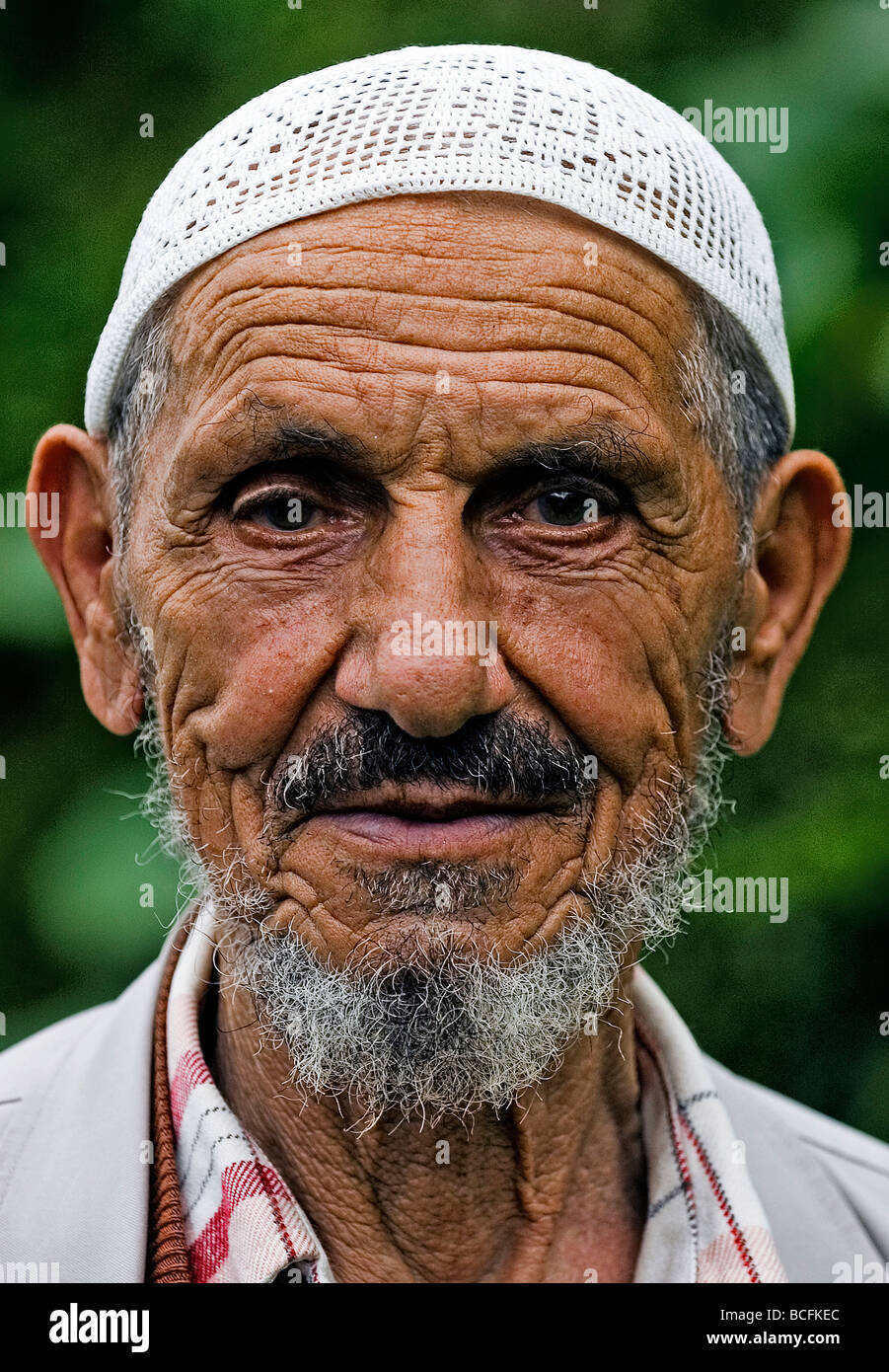 portrait of old Turkish man Stock Photo