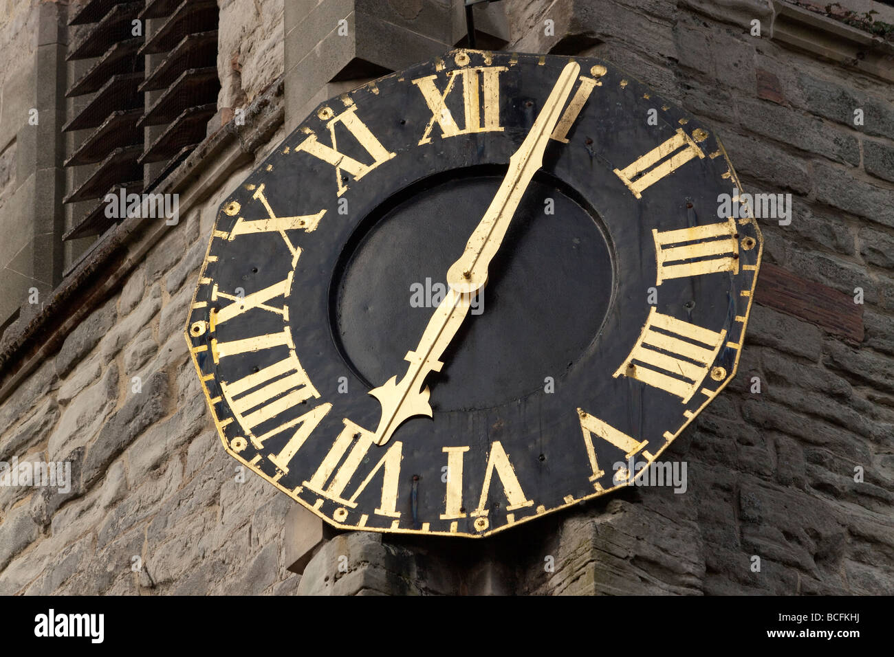 Saint Nicholas Church Clock Stock Photo
