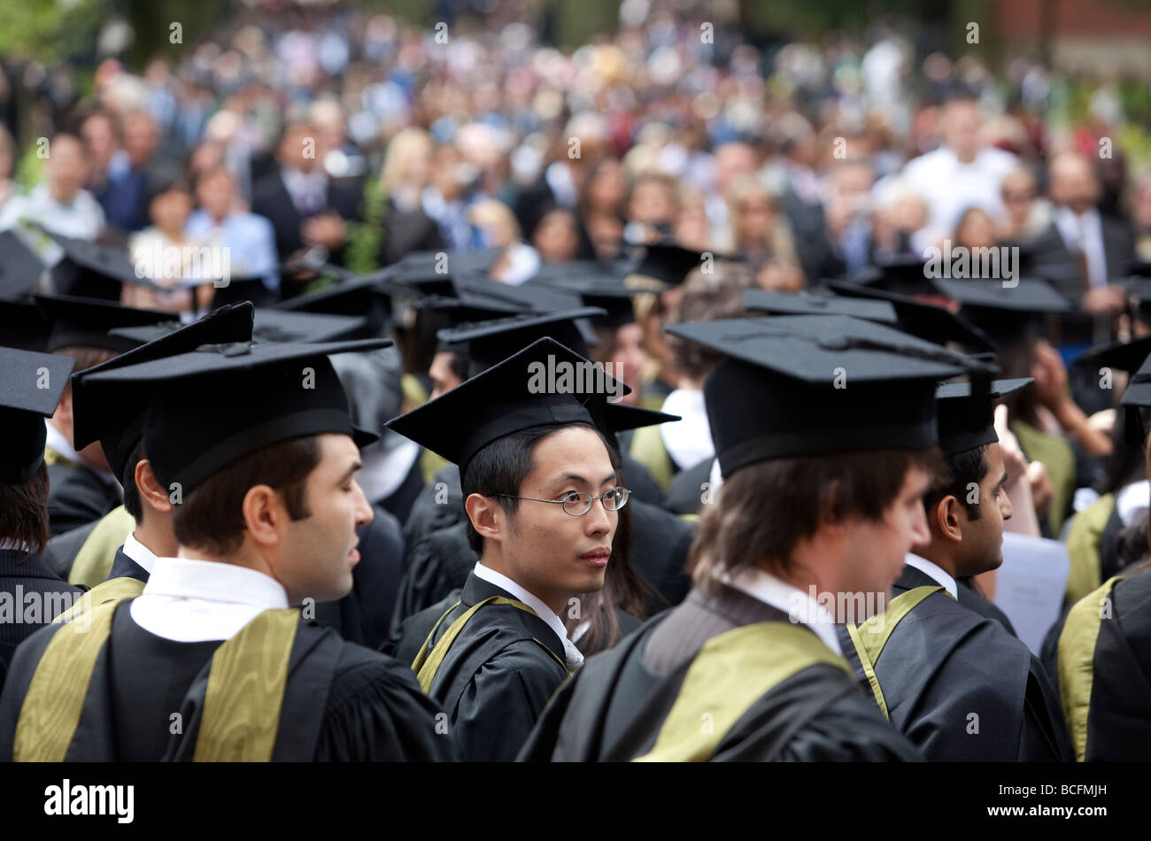 Students at graduation ceremonies at University of Birmingham, England ...
