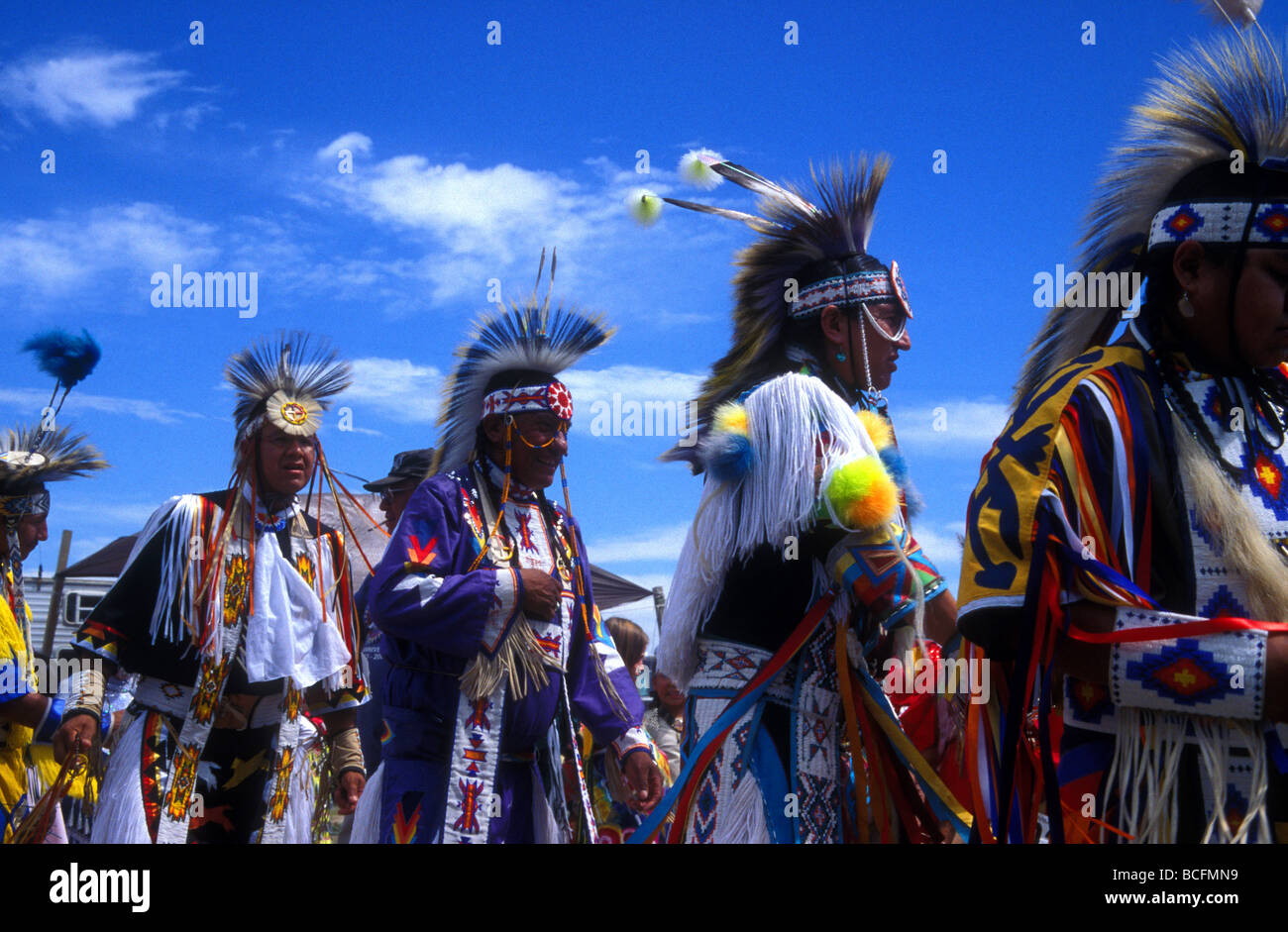 Native American Indians at a Powwow on the Pine Ridge Reservation South Dakota USA Stock Photo