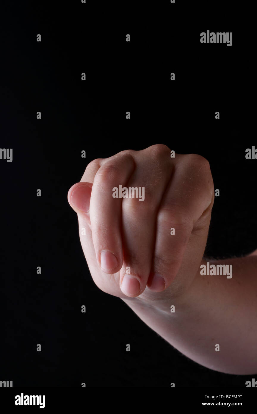 American Sign Language letter M Stock Photo - Alamy