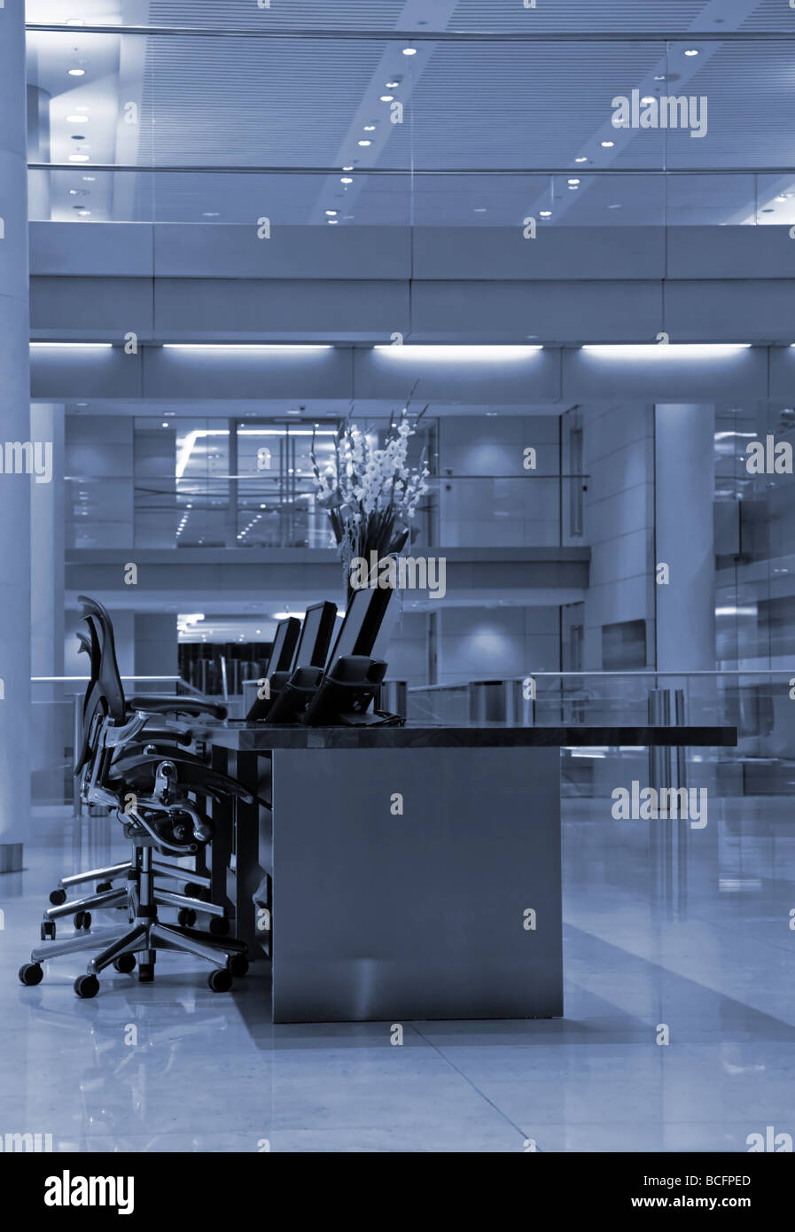 modern office reception toned Stock Photo