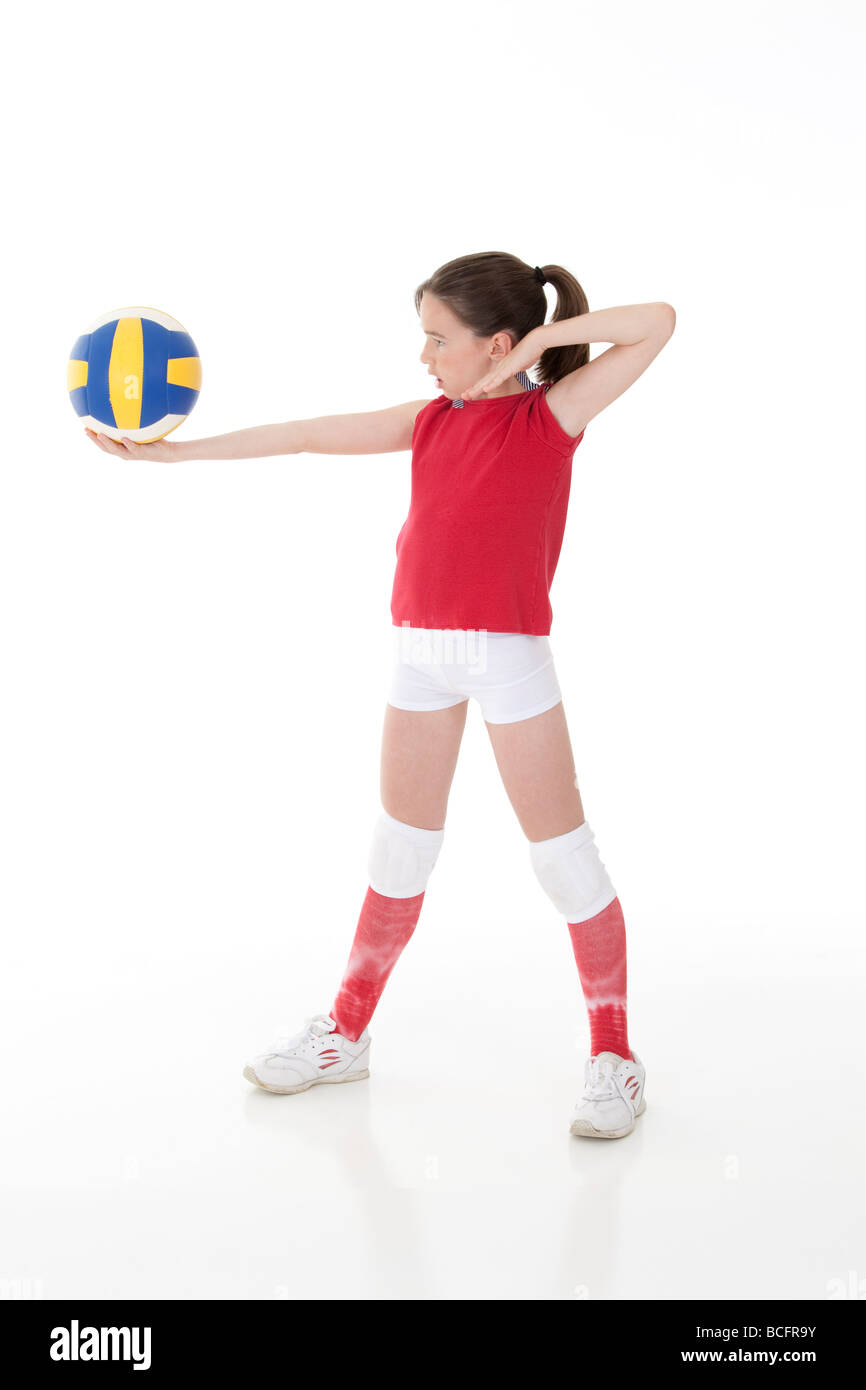 Volleyball serve child hires stock photography and images Alamy