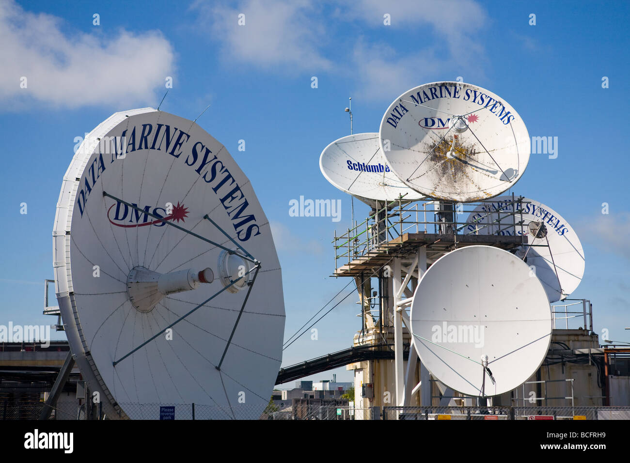 Satellite Communication Stock Photo