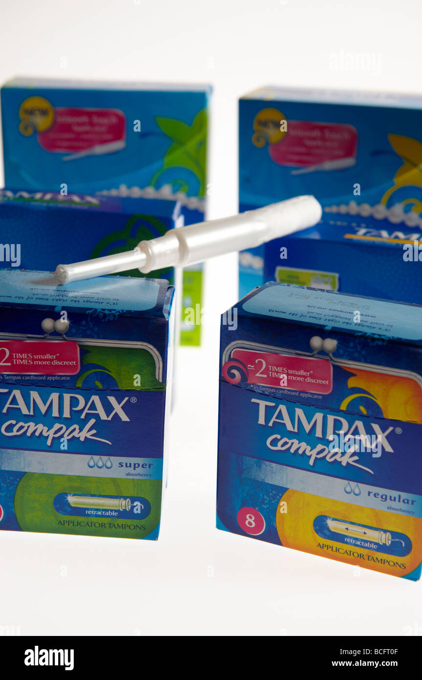 Tampax tampons Stock Photo