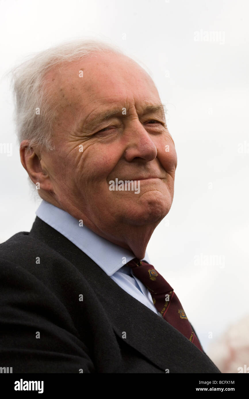 Tony Benn, the former Labour politician visits the 2009 Durham Miners Gala. Stock Photo