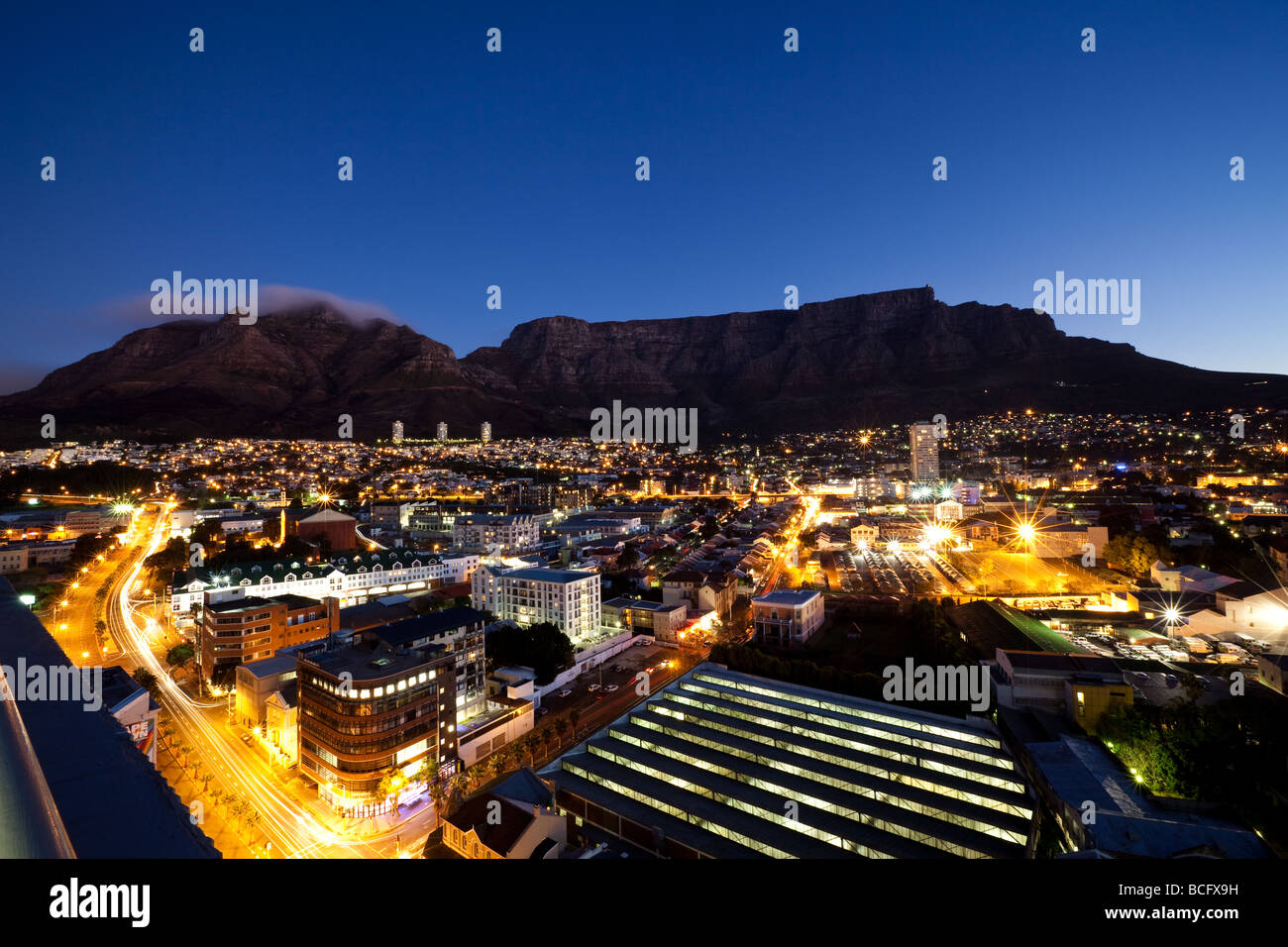 Cape Town City at night, South Africa Stock Photo