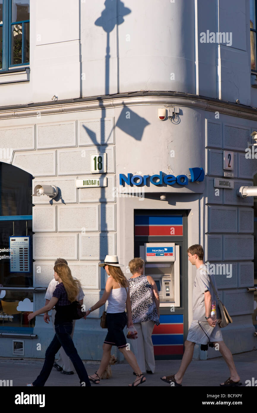 NORDEA Bank Old Town Vilnius Lithuania Stock Photo