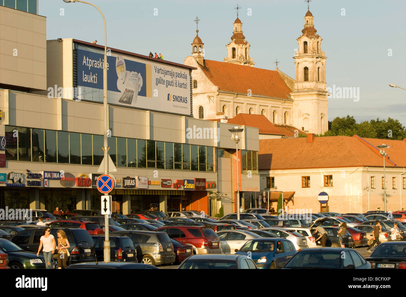 Newly built modern shopping centre Vilnius Lithuania Stock Photo