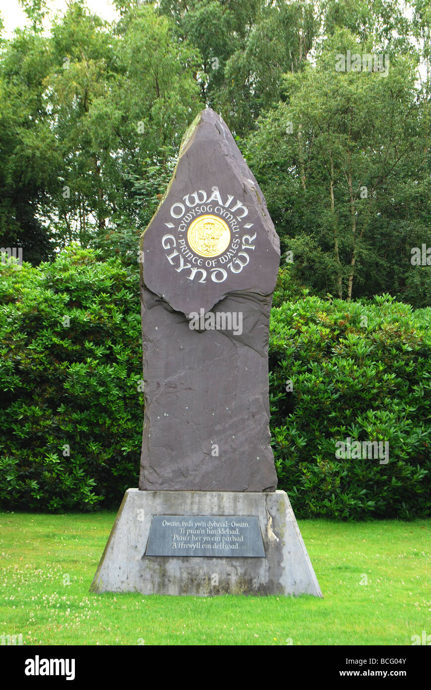 Monument to Owain Glyndwr number 2739 Stock Photo