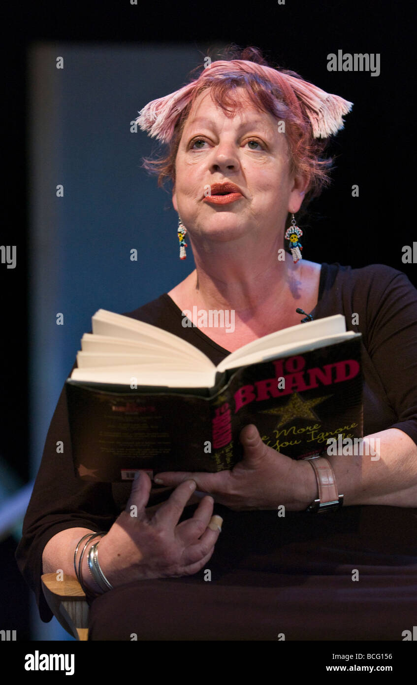 Jo Brand stand up comedian writer author and novelist pictured at Hay Festival 2009  Stock Photo
