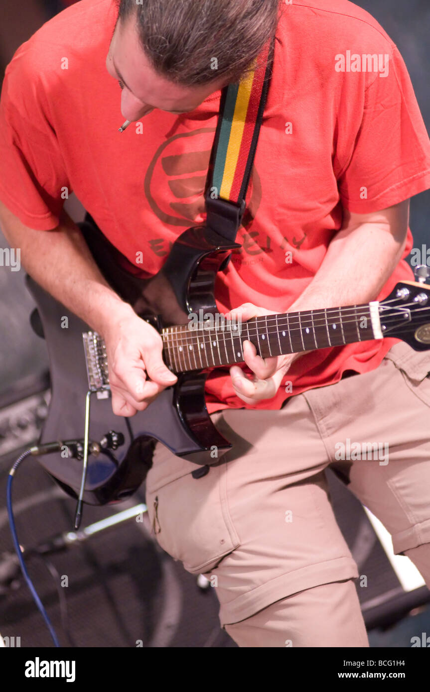 electric guitar player Stock Photo