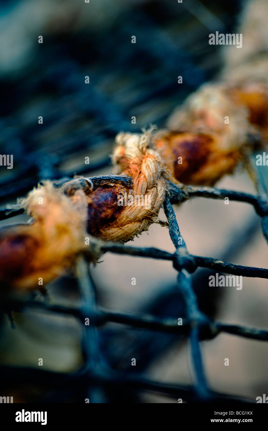 Detail of lobster pot England UK Stock Photo Alamy