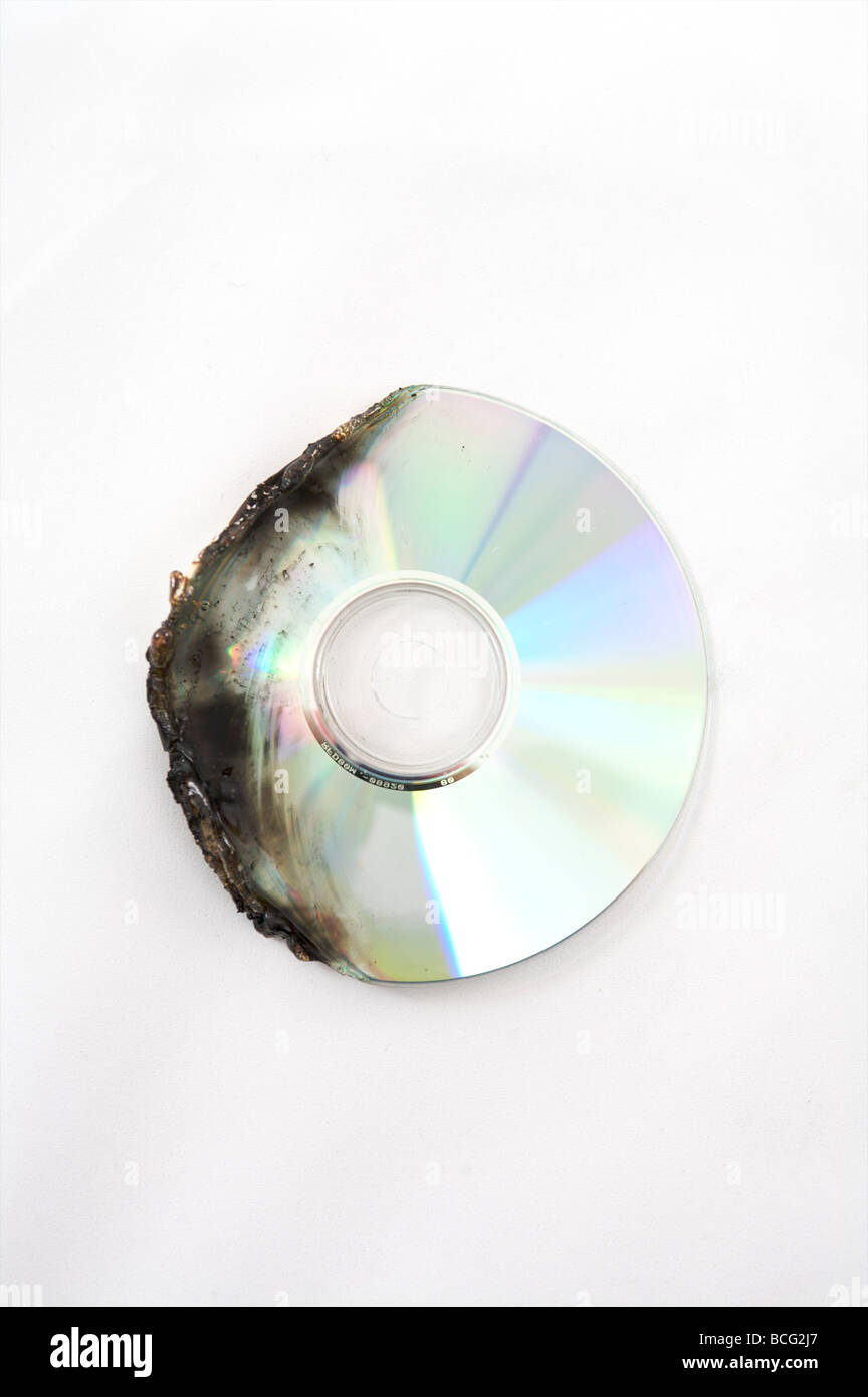 Damaged CD or DVD disc Stock Photo - Alamy
