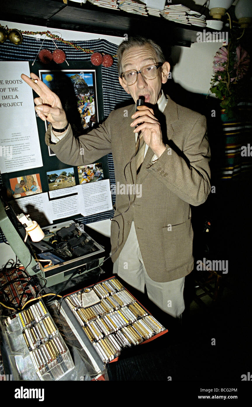 dj derek Derek Morris bristol based white reggae, ska and dub dj famous for being white and retired playing black music Stock Photo