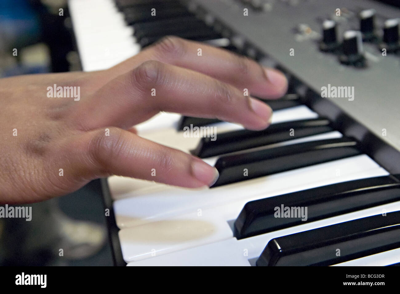 A music production keyboard which are used when connected to a computer