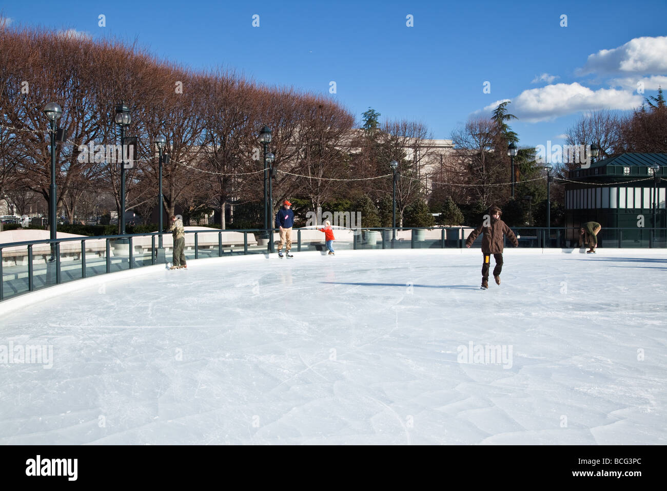 Sculpture Garden Skating Rink Washington DC USA Stock Photo Alamy