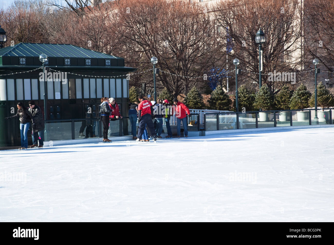 Sculpture Garden Skating Rink Washington DC USA Stock Photo Alamy