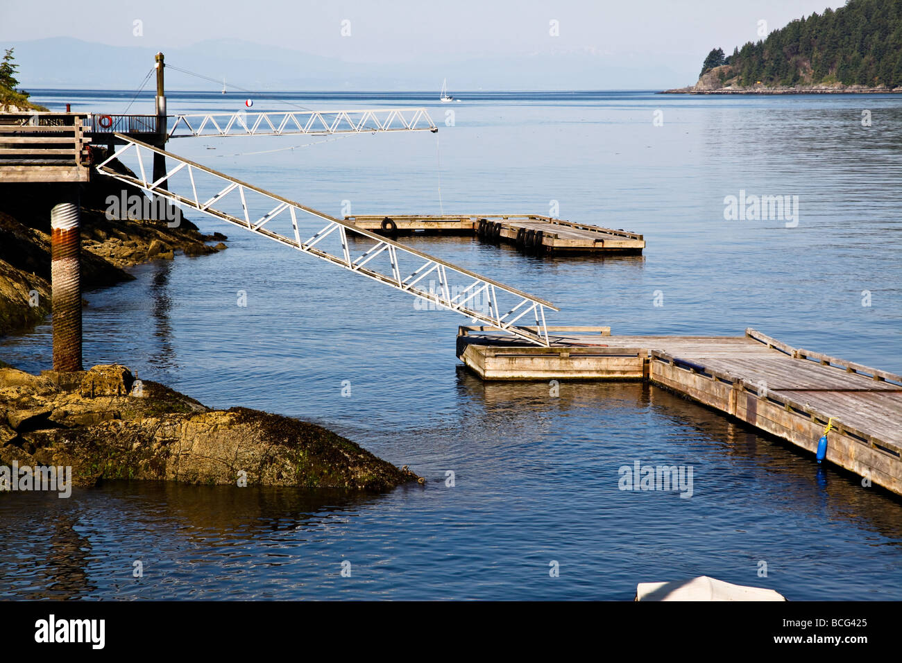 Keats Island docks Howe Sound BC Canada Stock Photo Alamy