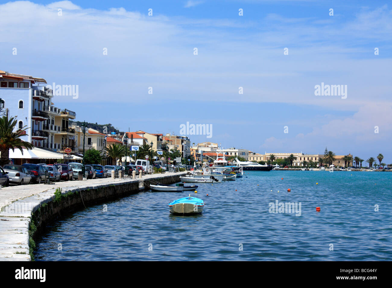 Zakynthos Town Harbour Zante Ionian Island Greece EU European Union Europe Stock Photo