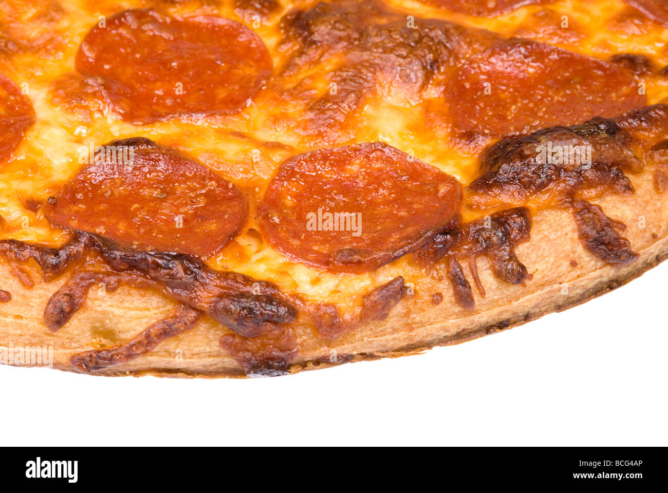 A close up of a pepperoni pizza with mozzarella and cheddar cheese