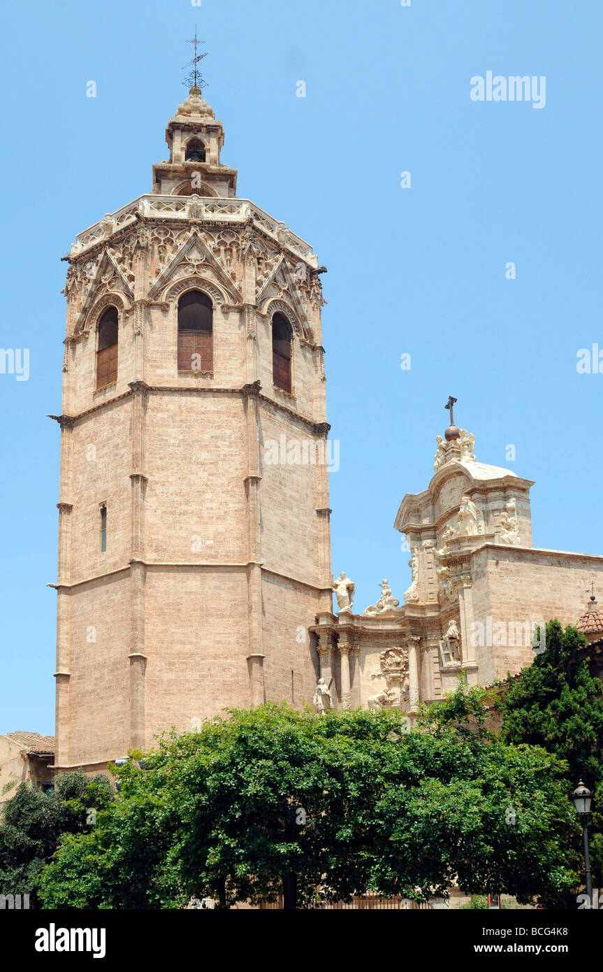 Saint Mary of Valencia Cathedral Southern view Plaça de la Reina ...