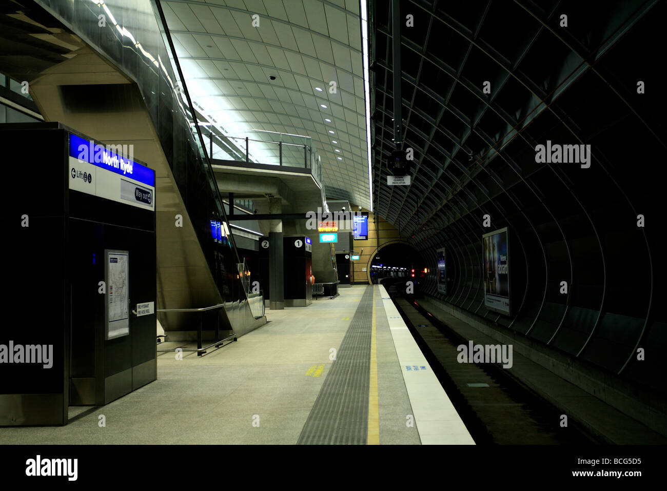 North Ryde Railway Station Sydney Australia. this station is on the Chatswood to Epping line. Stock Photo