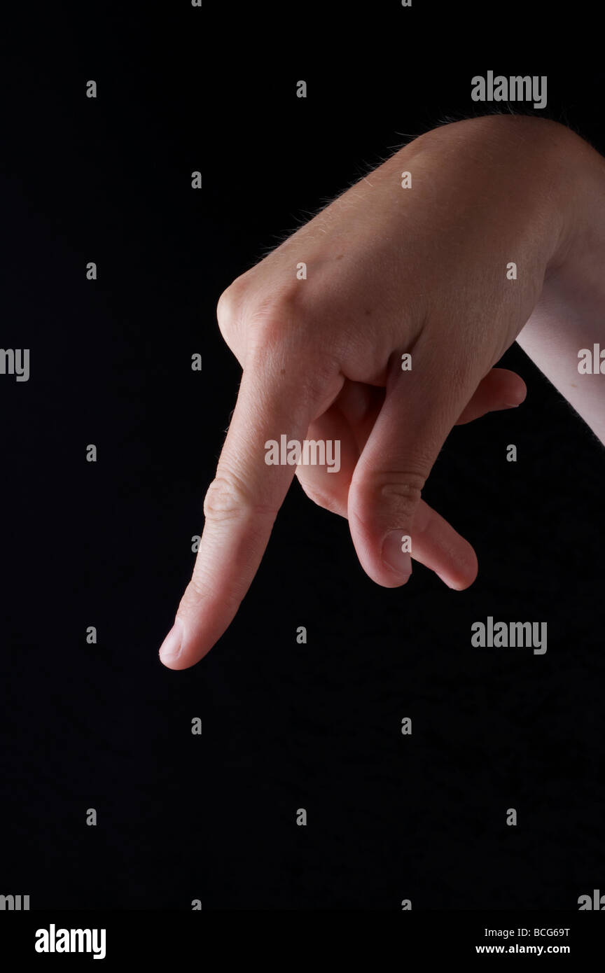 American Sign Language letter P Stock Photo Alamy
