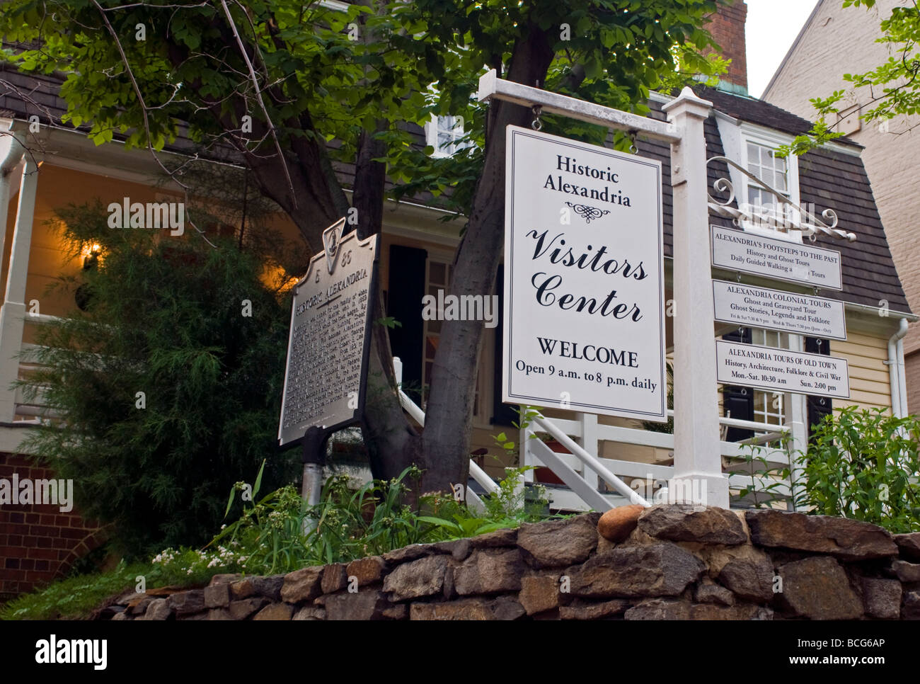 The Visitors Center in historic Old Town Alexandria Virginia Stock Photo