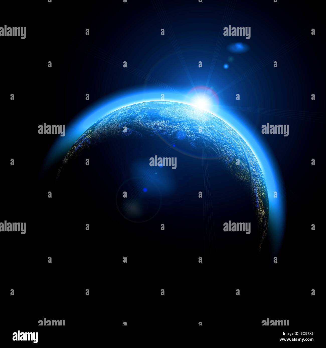 Earthlike Exoplanet 8.5x11" Photo Print of Planet in a Distant Solar System Sun Earthlike Exoplanet 8.5x11" Photo Print of Planet in a Distant Solar System Sun