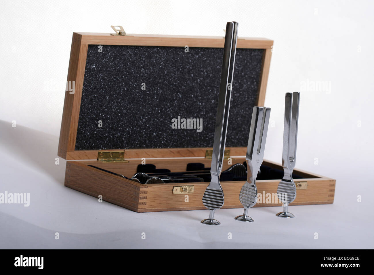 Tuning forks with box Stock Photo Alamy