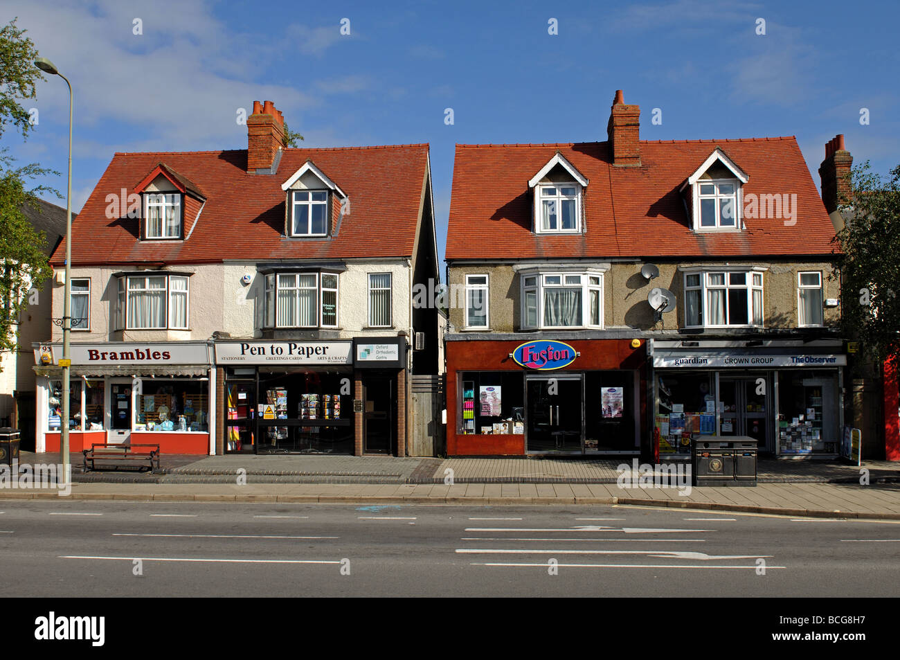 Shops in London Road, Headington, Oxford, Oxfordshire, England, UK Stock Photo