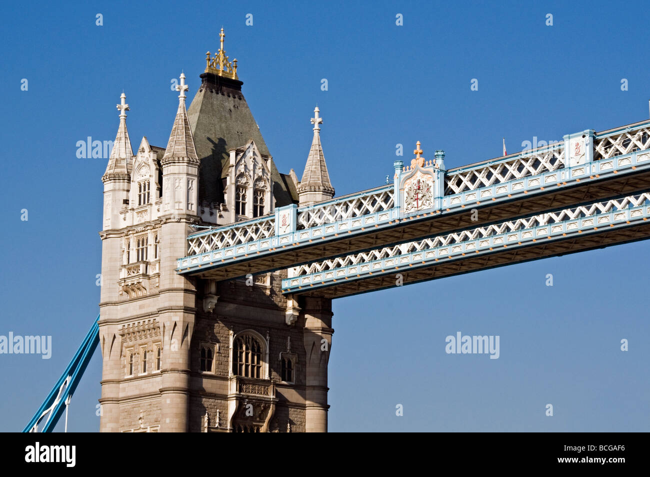 Tower Bridge from the North Bank London Stock Photo