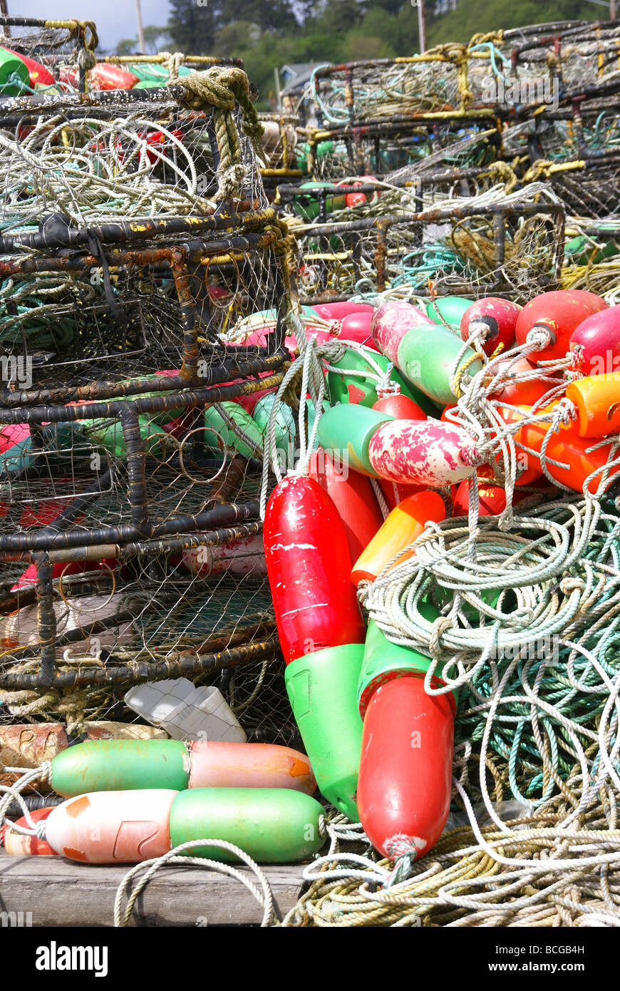 https://c8.alamy.com/comp/BCGB4H/red-and-green-crab-floats-and-crab-traps-drying-on-wharf-newport-oregon-BCGB4H.jpg