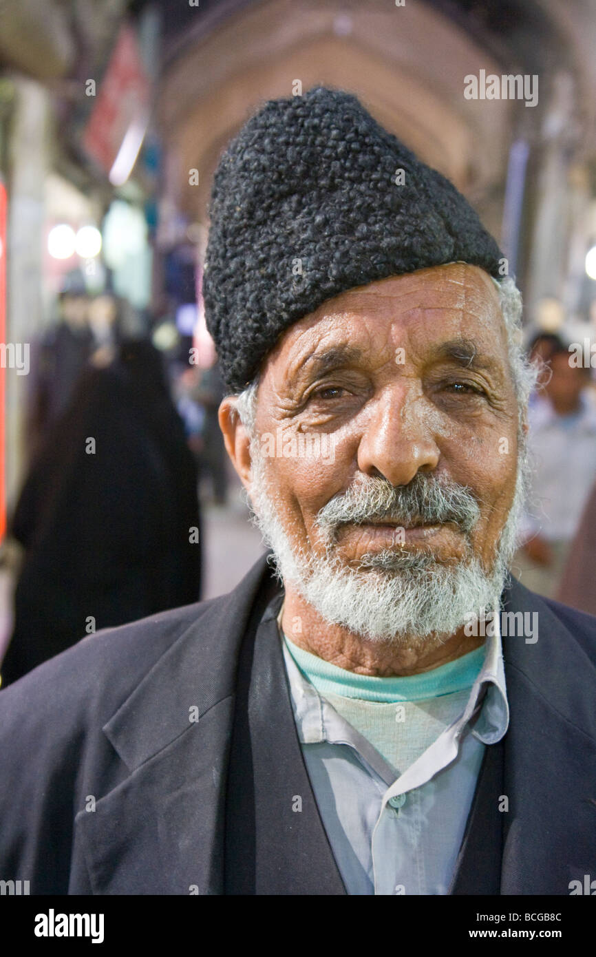 Old Man in Regents Bazaar in Kerman Iran Stock Photo Alamy