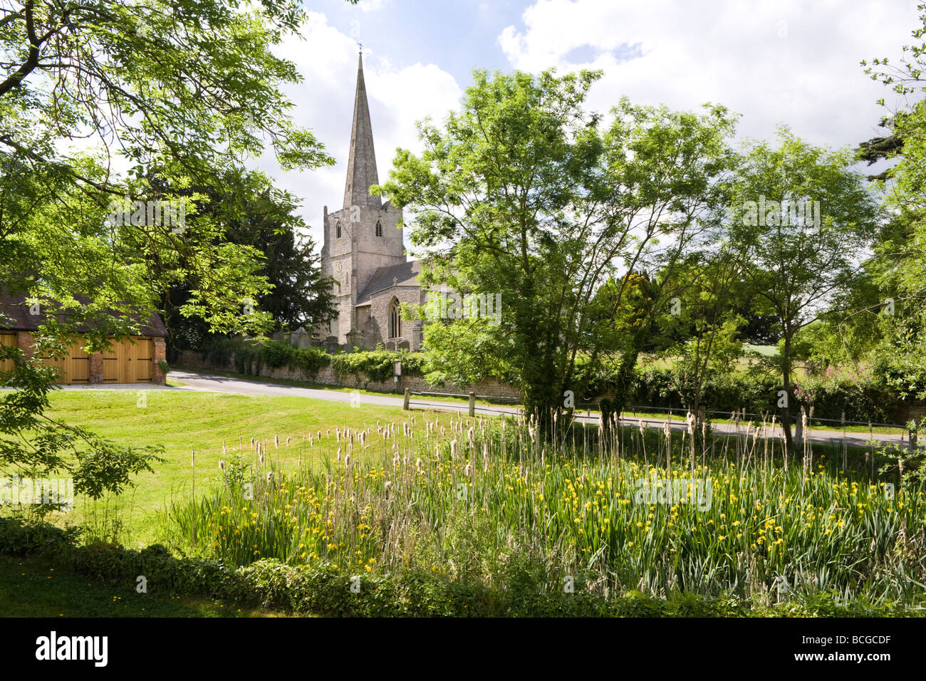 The church of St John the Baptist, Eldersfield, Worcestershire Stock Photo