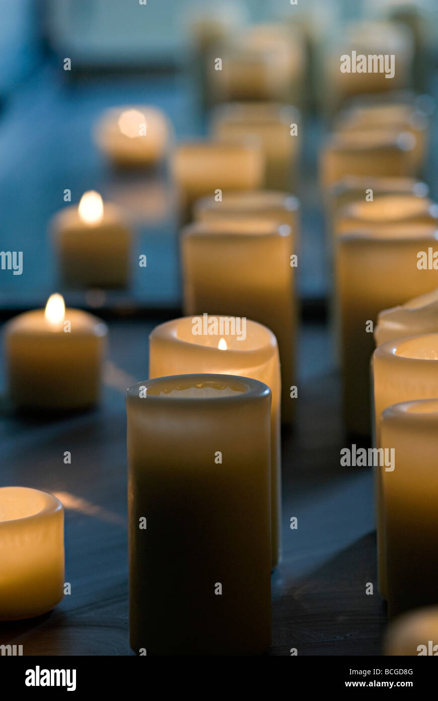 images of candles in churches in which a prayer is made and a candle