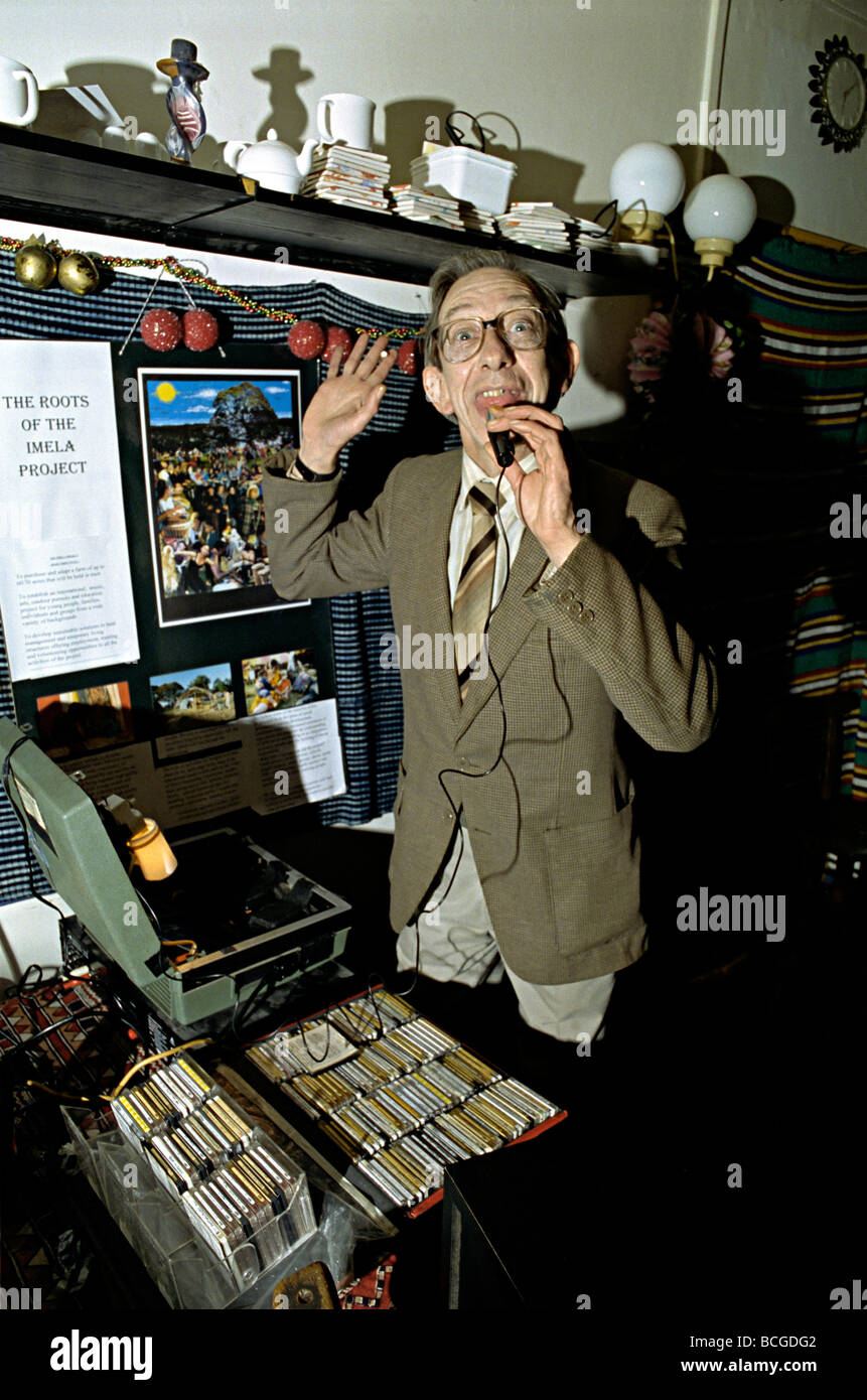 dj derek Derek Morris bristol based white reggae, ska and dub dj famous for being white and retired playing black music Stock Photo