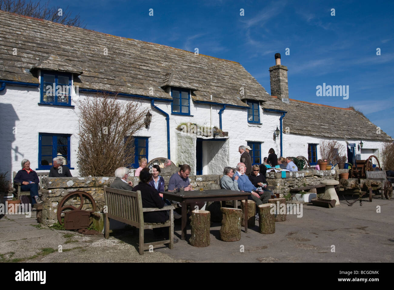 Square & Compass Village Pub at Worth Matravers, Dorset, UK Stock Photo