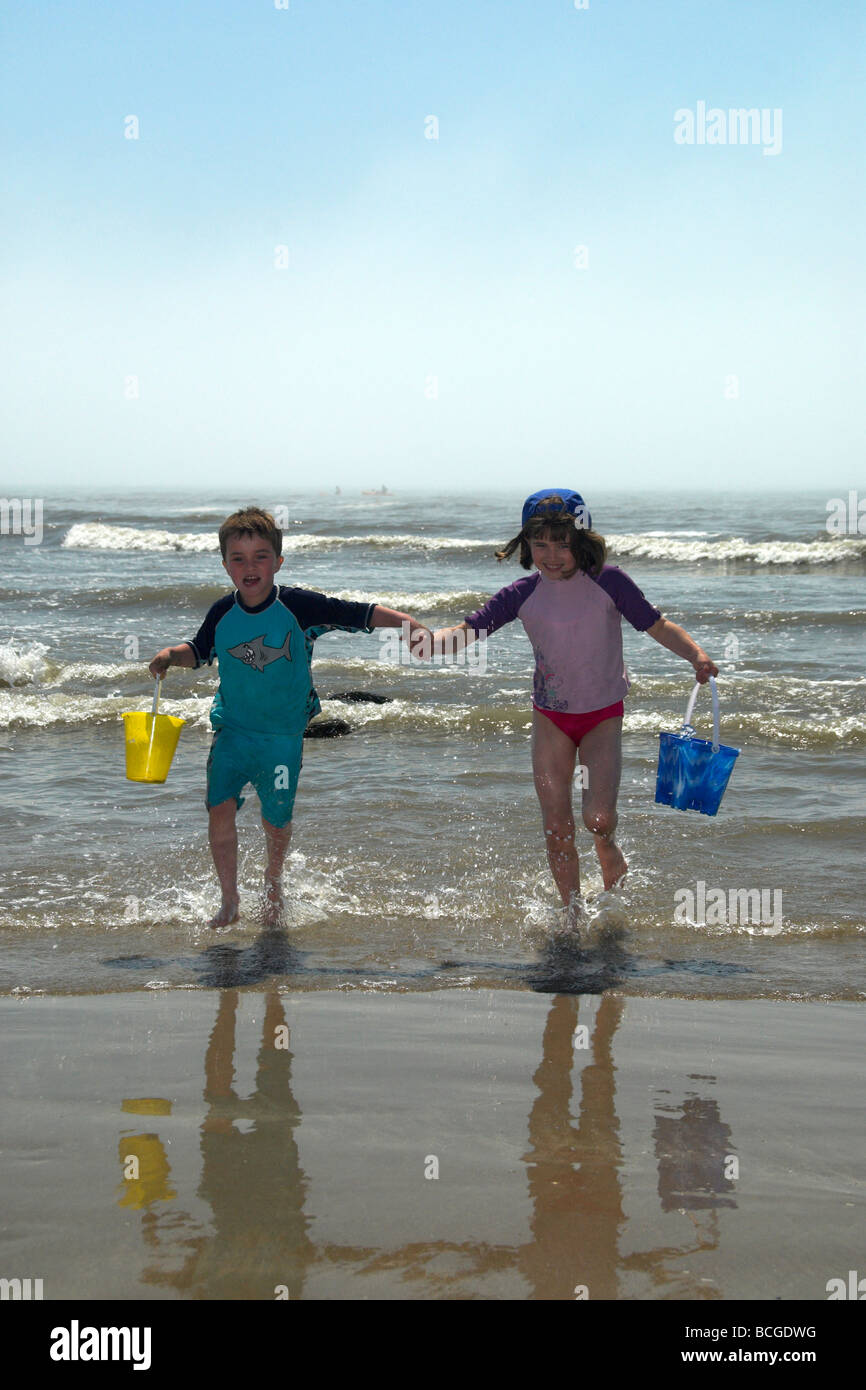 Brother Sister Beach Uk High Resolution Stock Photography and Images
