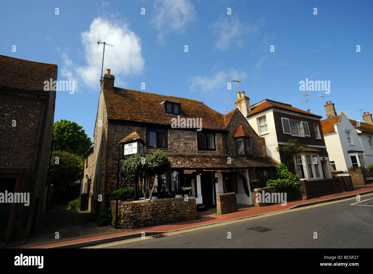 The rottingdean club in the high street dating back to the eighteenth century Stock Photo