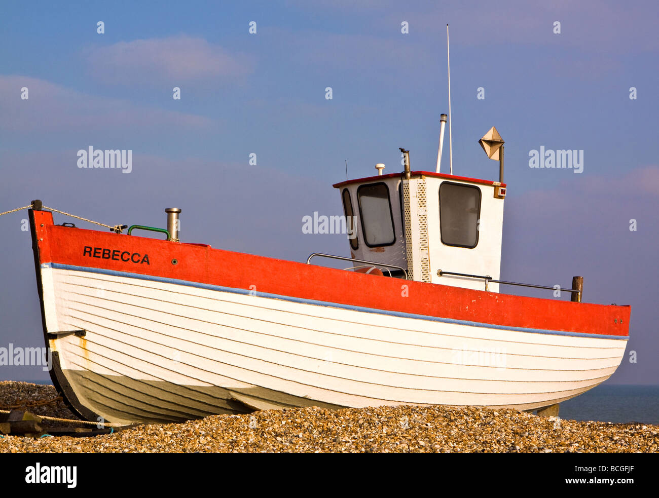 Fishing Boat Dungeness Kent Stock Photo Alamy
