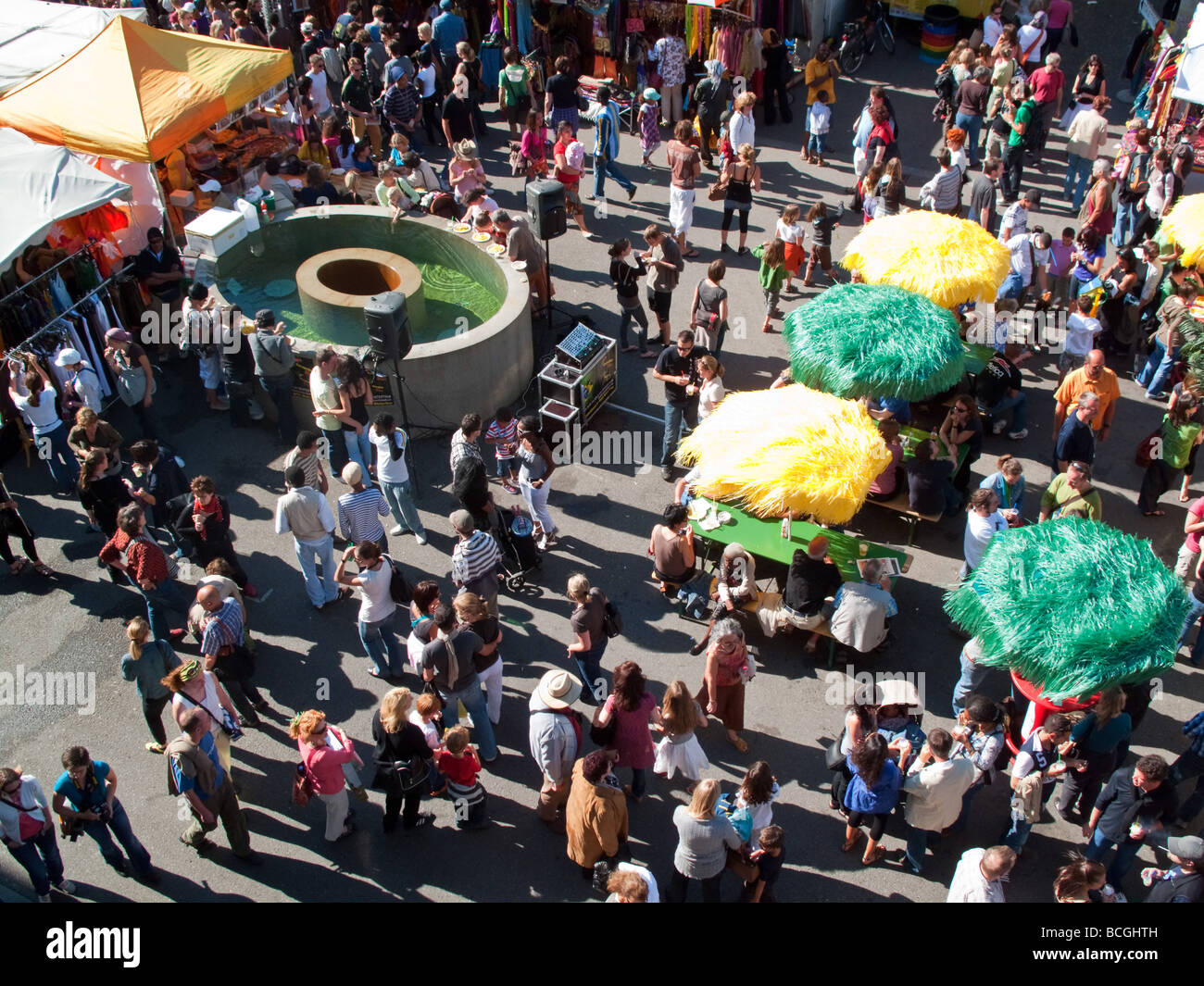 Flee Market in Winterthur at Afro Pfingsten Festival Switzerland Europe Stock Photo